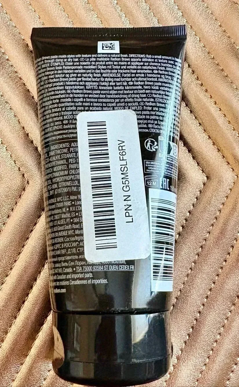 REDKEN - NWT - Brews Work Hard Molding Paste, 5.1 fl. oz. Sealed Product
